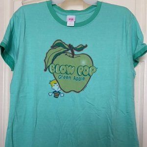 TNT Vintage Green Apple Blow Pop logo ringer tee